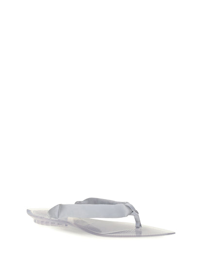 AlaïA Satin flip-flop Sandals - Argent 2