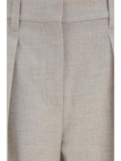 Brunello Cucinelli Wool and cashmere tailored Pants - Ivory