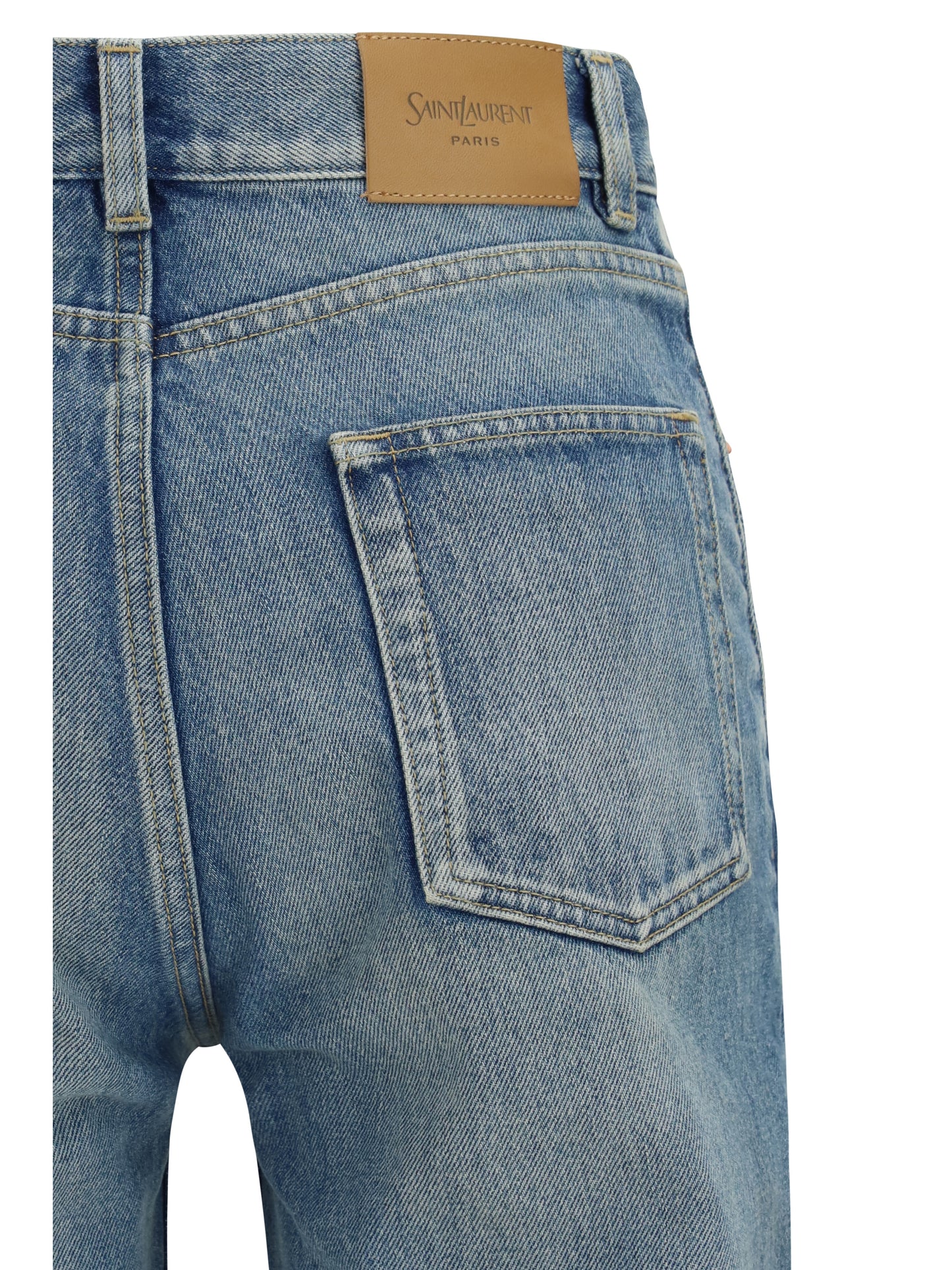 SAINT LAURENT Logo-motif Jeans S Pants