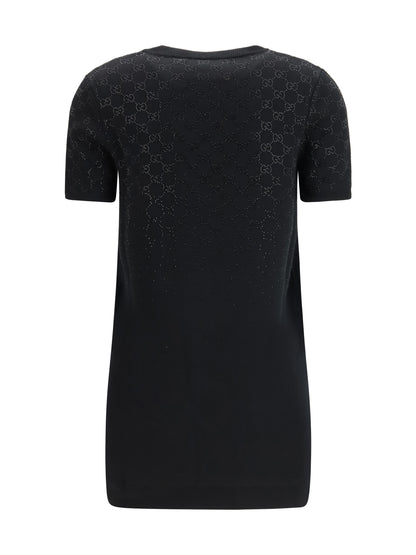 Gucci Wool-blend mini Dress - Black/Mix