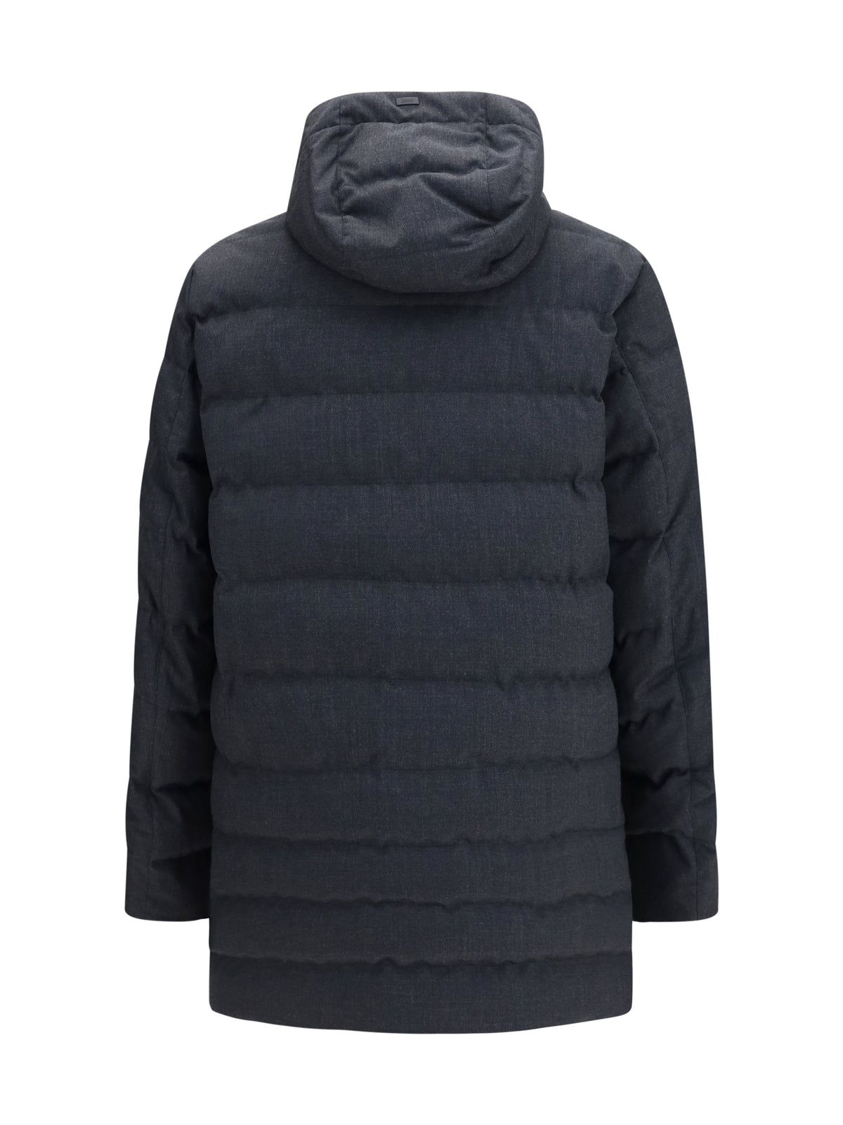 Herno Long padded Hooded Jacket - Ferro