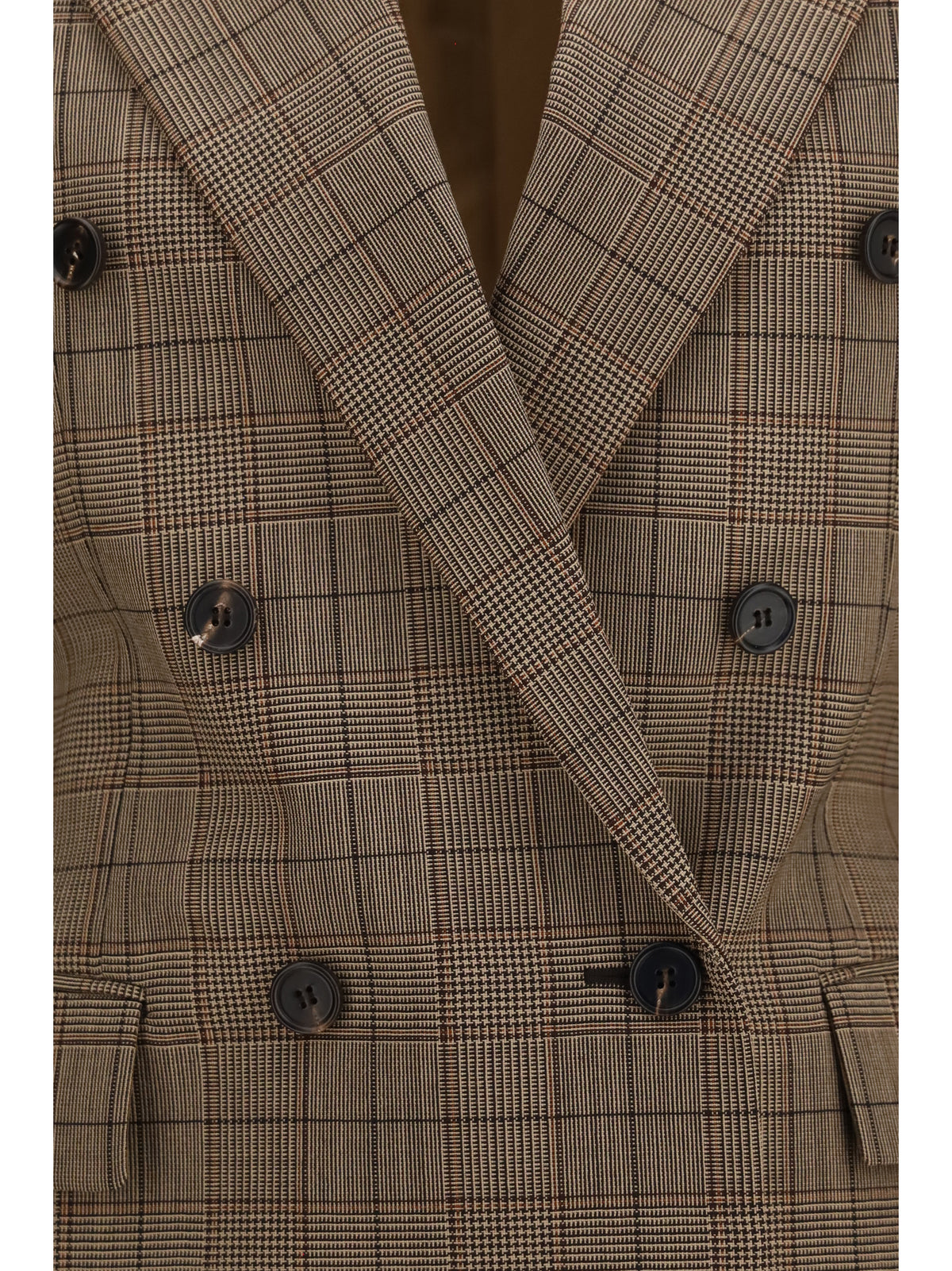 Chloé Checked double-breasted Blazer - Brown - Beige 1