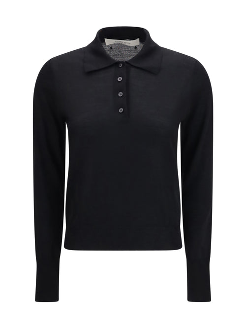 Golden Goose Long sleeve merino wool Polo - Black