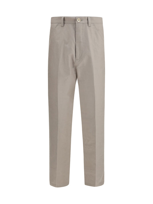 BRUNELLO CUCINELLI Tailored Pants in cotton with belt loops