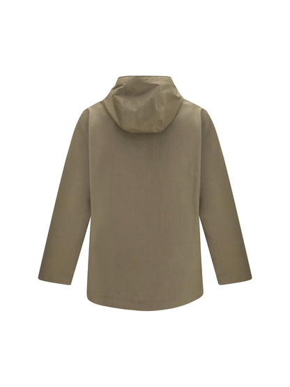 Fendi Mackintosh fabric hooded Jacket - Green Milit.+Tabacco
