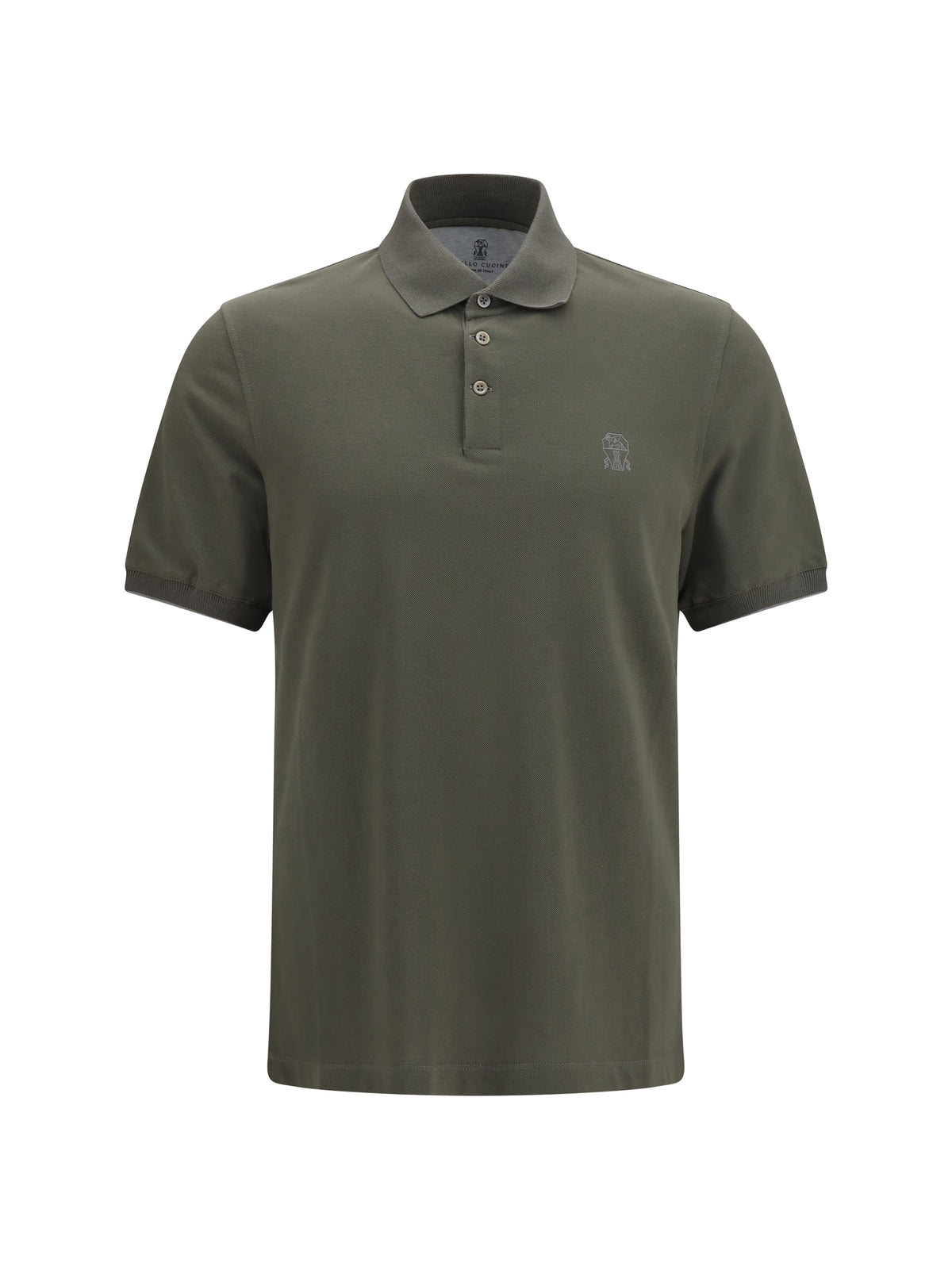 Brunello Cucinelli Cotton Polo - Army Washed+Grigio