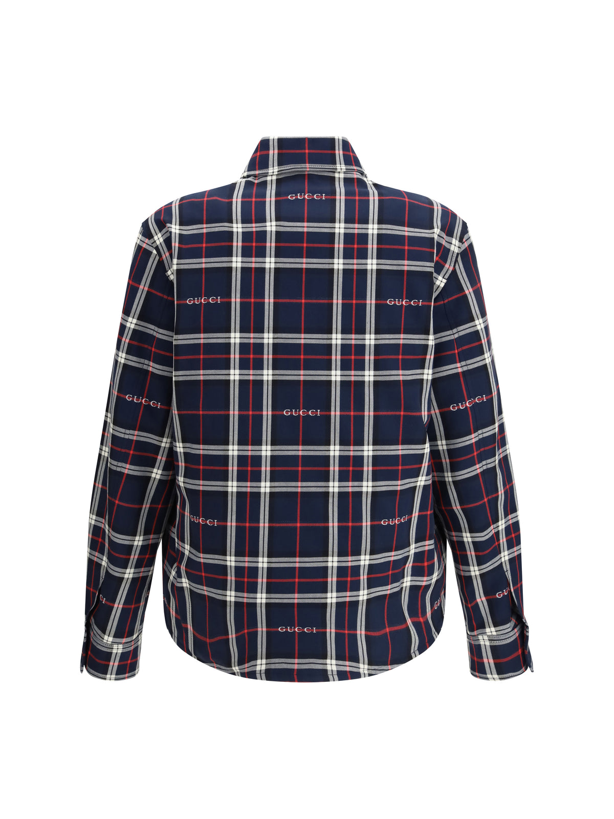 Gucci Padded tartan cotton jacquard Shirt - Blue/White/Mc