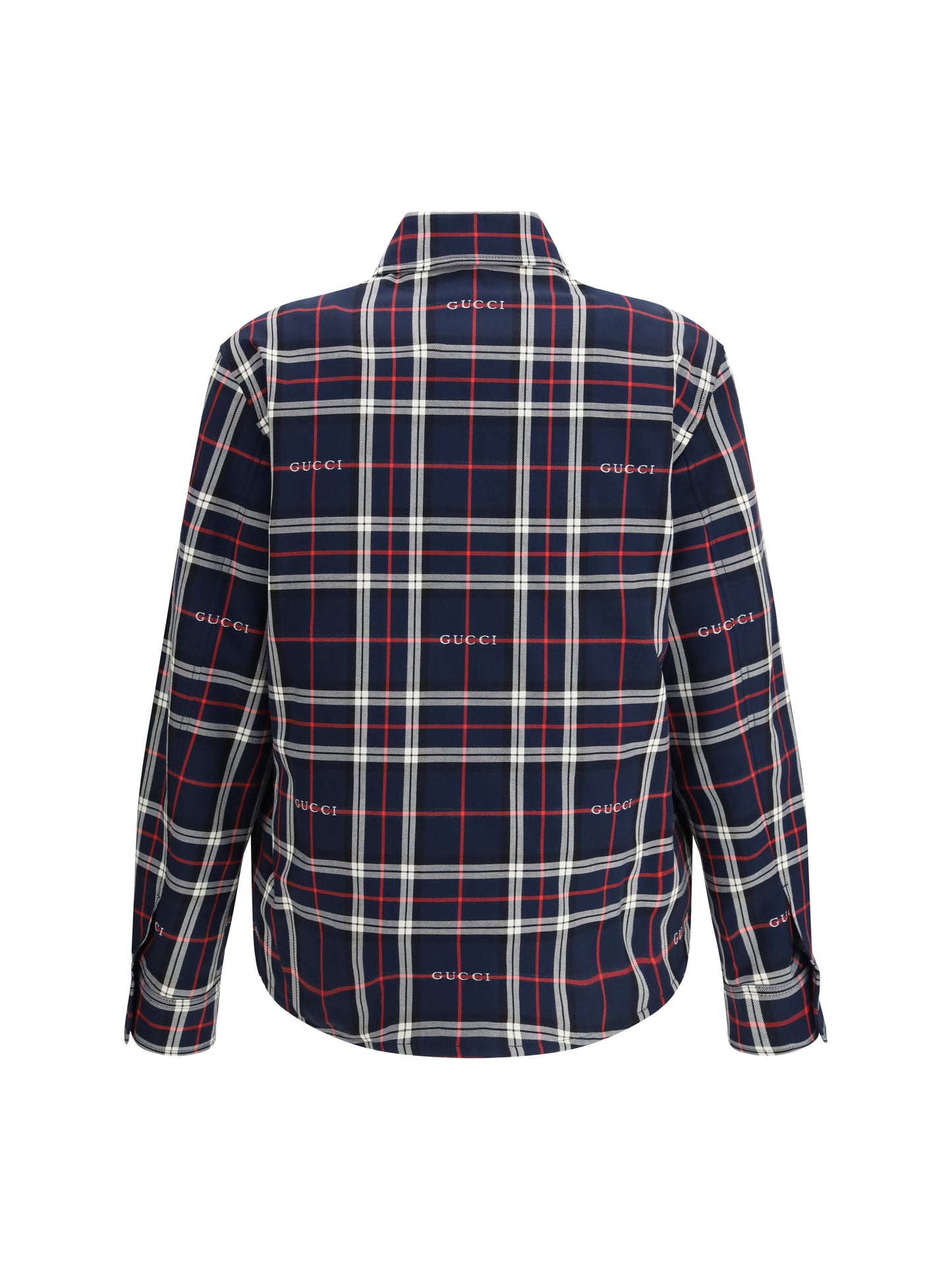 GUCCI Padded tartan cotton jacquard Shirt
