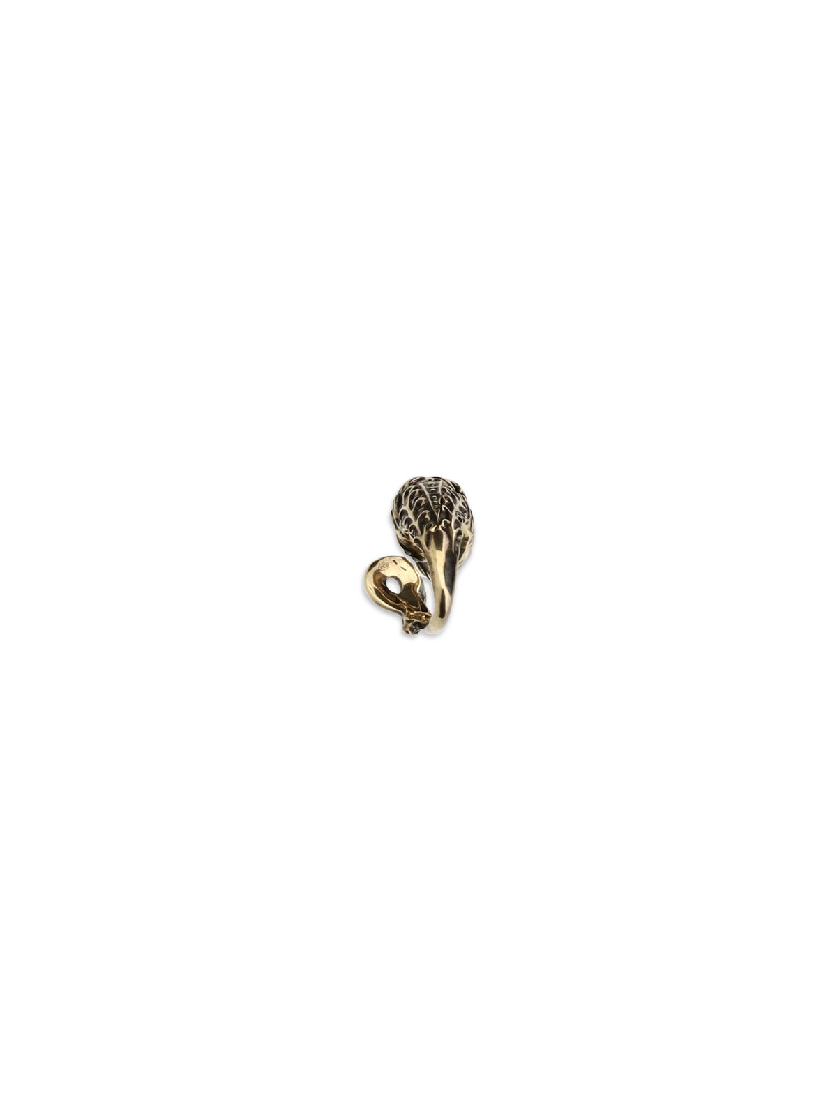 Valentino Garavani Zoomorphic lion head Ring - Antique Brass Black