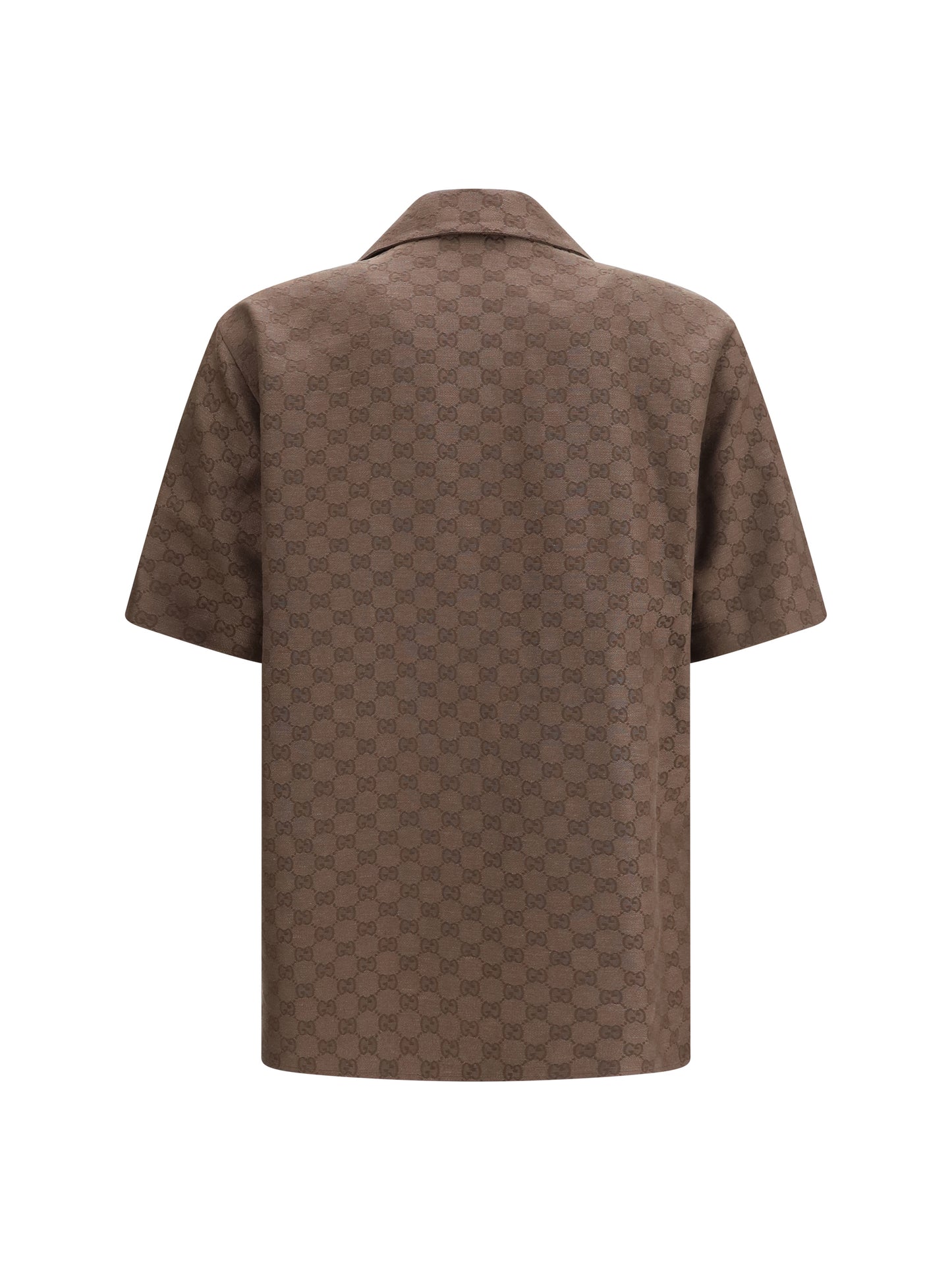 GUCCI GG linen blend bowling Shirt