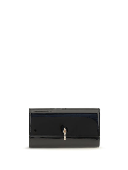 Christian Louboutin Bettina patent leather chain Wallet - Black