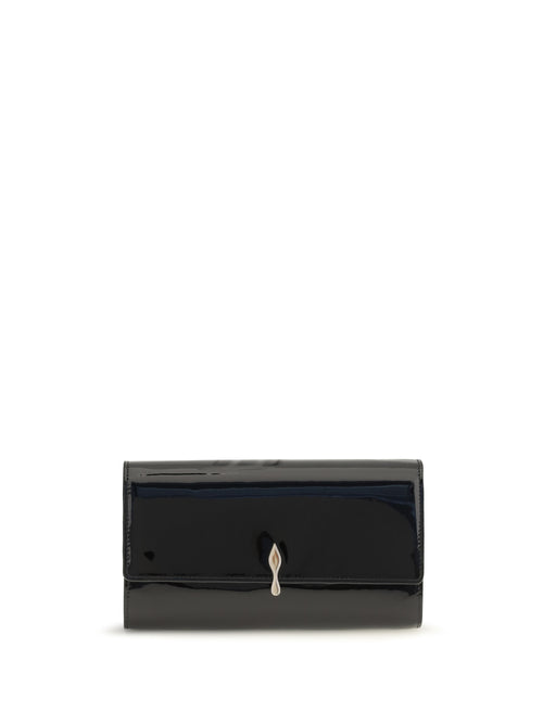 Christian Louboutin Bettina patent leather chain Wallet - Black