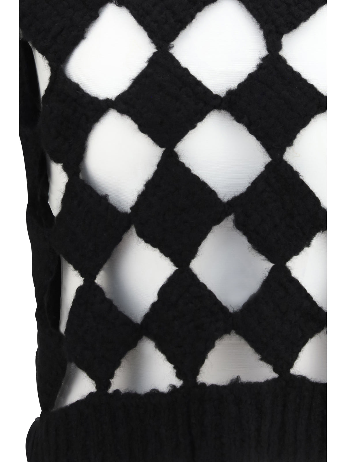 Rick Owens Open knit Vest - Black