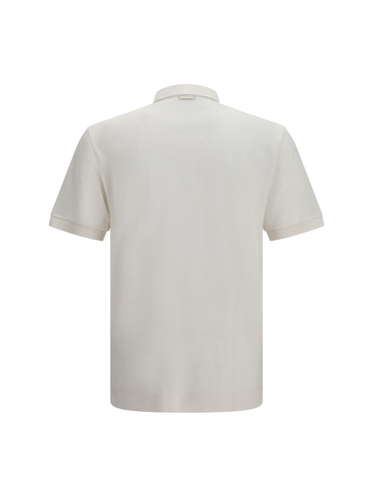 ZEGNA Cotton and silk piqué Polo