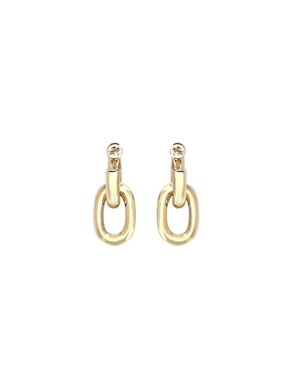 Rabanne Double XL Link Earrings - Gold