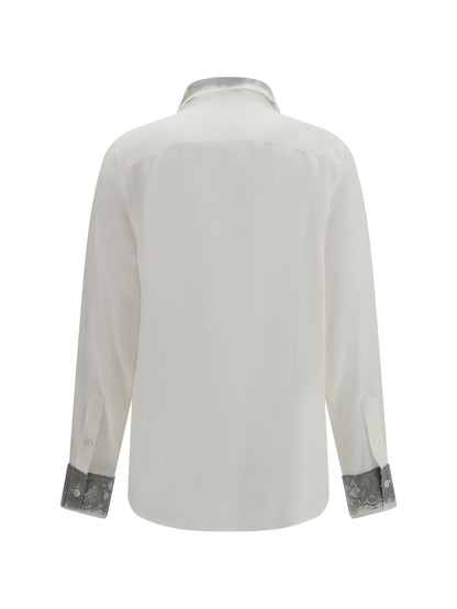 Alexander McQueen Floral lace detail Shirt - Light Ivoty