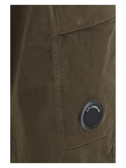 C.P. Company Stretch cotton satin Cargo Pants - Ivy Green