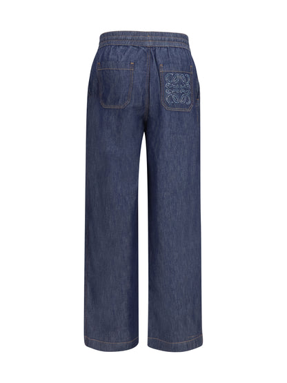 Loewe Cotton drawstring Pants - Denim Blue