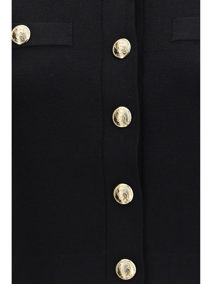 Balmain Round-neck viscose Cardigan - Noir
