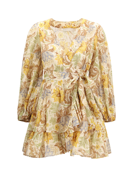 ZIMMERMANN Daylight wrap mini Dress