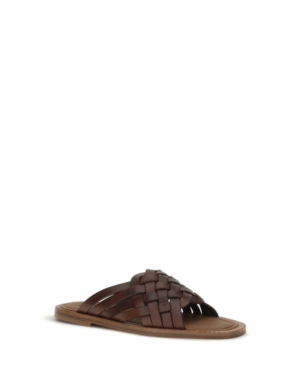 Miu Miu Leather Sandals - Caffe'