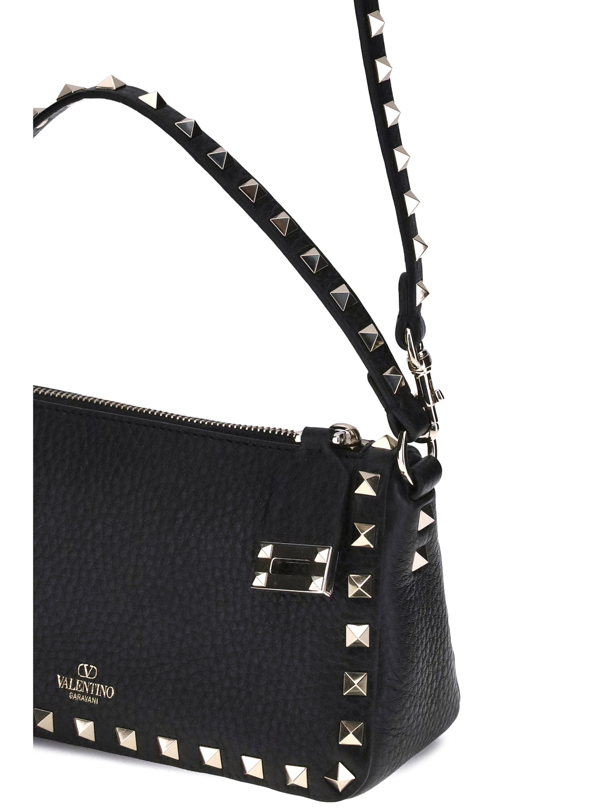 Valentino Garavani Rockstud leather Shoulder Bag - Black