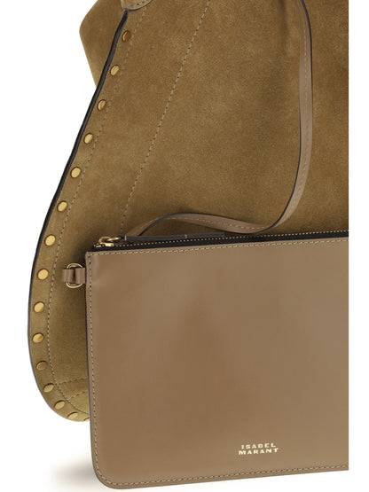 Isabel Marant Oskan Soft Shoulder Bag - Taupe
