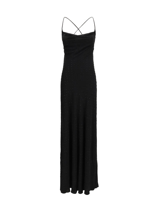 PINKO Long strass Slipdress