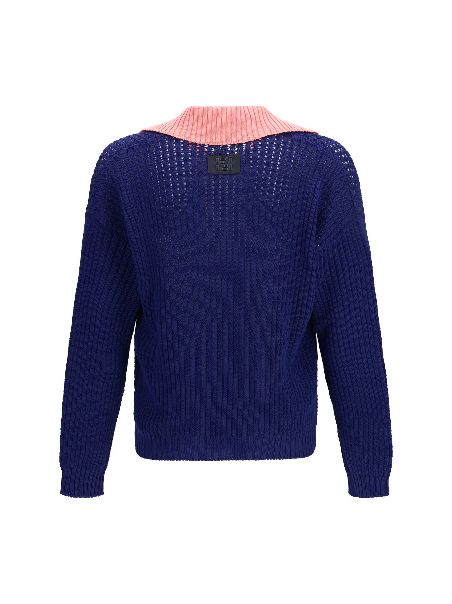FENDI Ribbed V-neck Sweater with FF motif