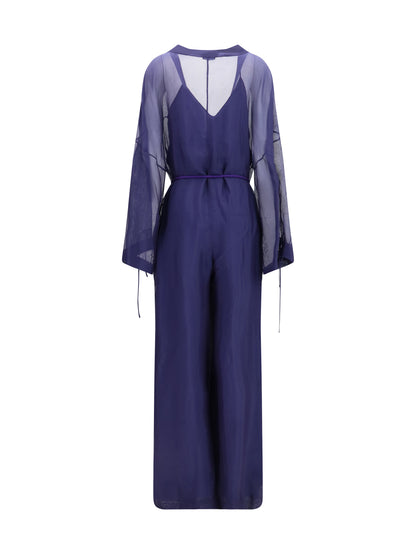 GIORGIO ARMANI Viscose and silk gauze Jumpsuit