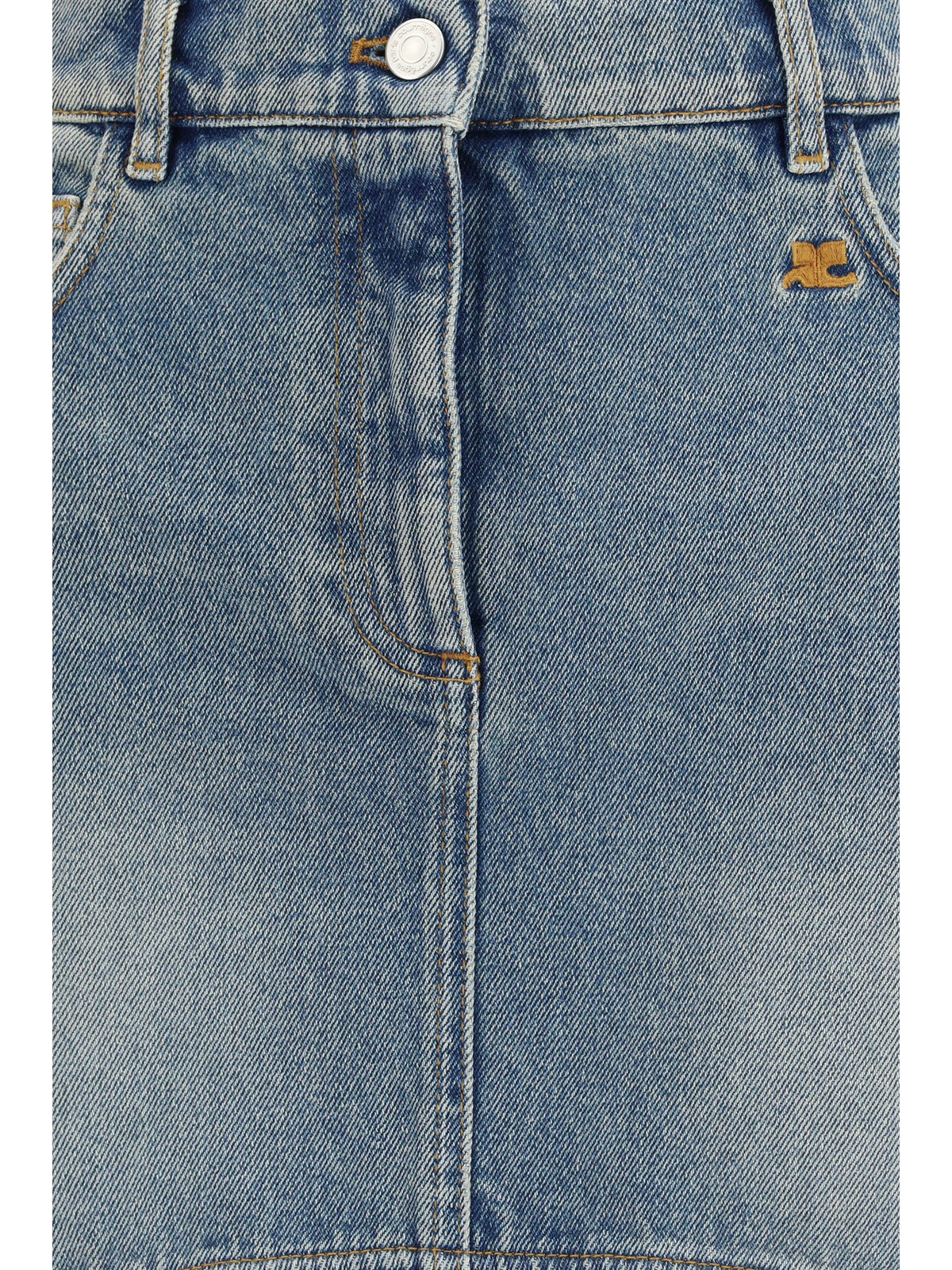 Courrèges Denim circle Skirt - Denim Bleu Delave