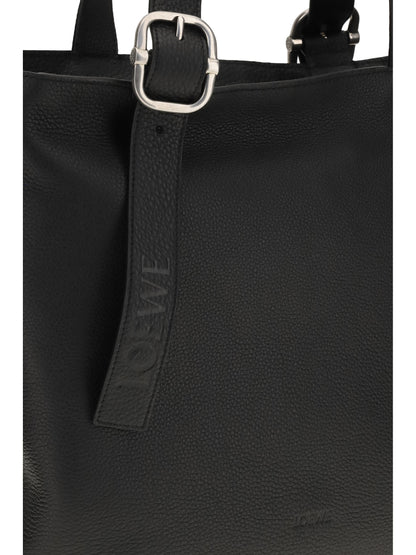 Loewe Loop Zipped Tote - Black