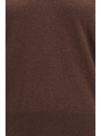 Brunello Cucinelli V-neck cashmere Sweater - Fondente