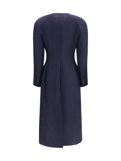 Maison Margiela Long virgin wool Coat - Navy