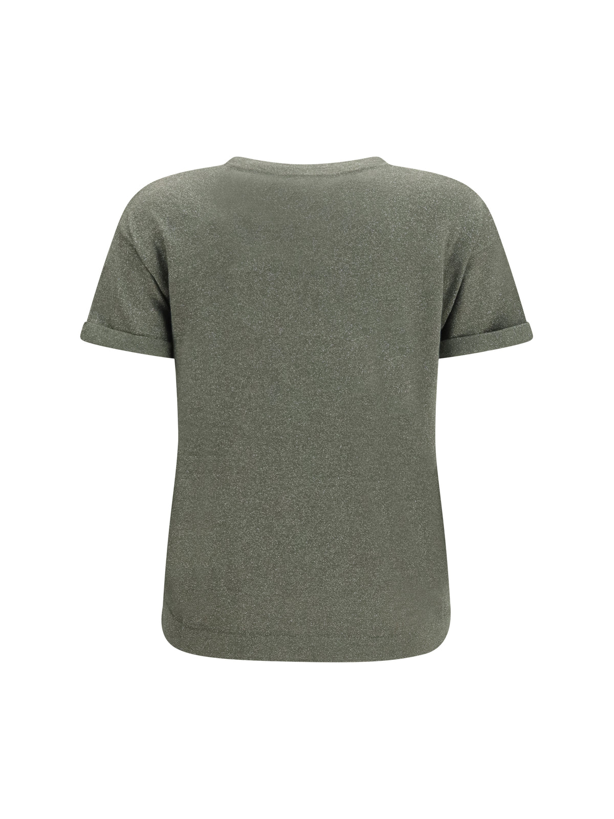 Brunello Cucinelli Cashmere glitter T-shirt - Origano