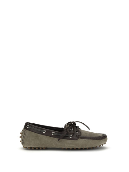 BRUNELLO CUCINELLI Lace-up suede Loafers