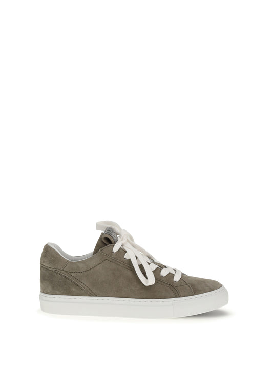 BRUNELLO CUCINELLI Suede Sneakers with Precious Loop