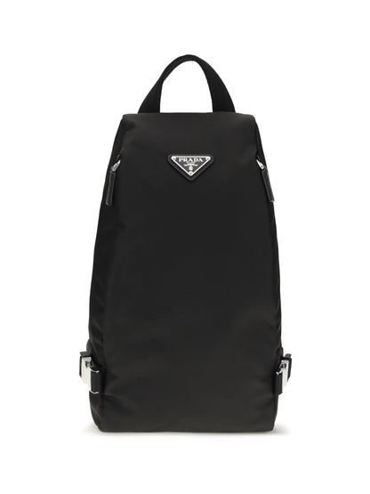 Prada Triangle logo Backpack - Black