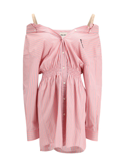Miu Miu Short striped Dress - Pink