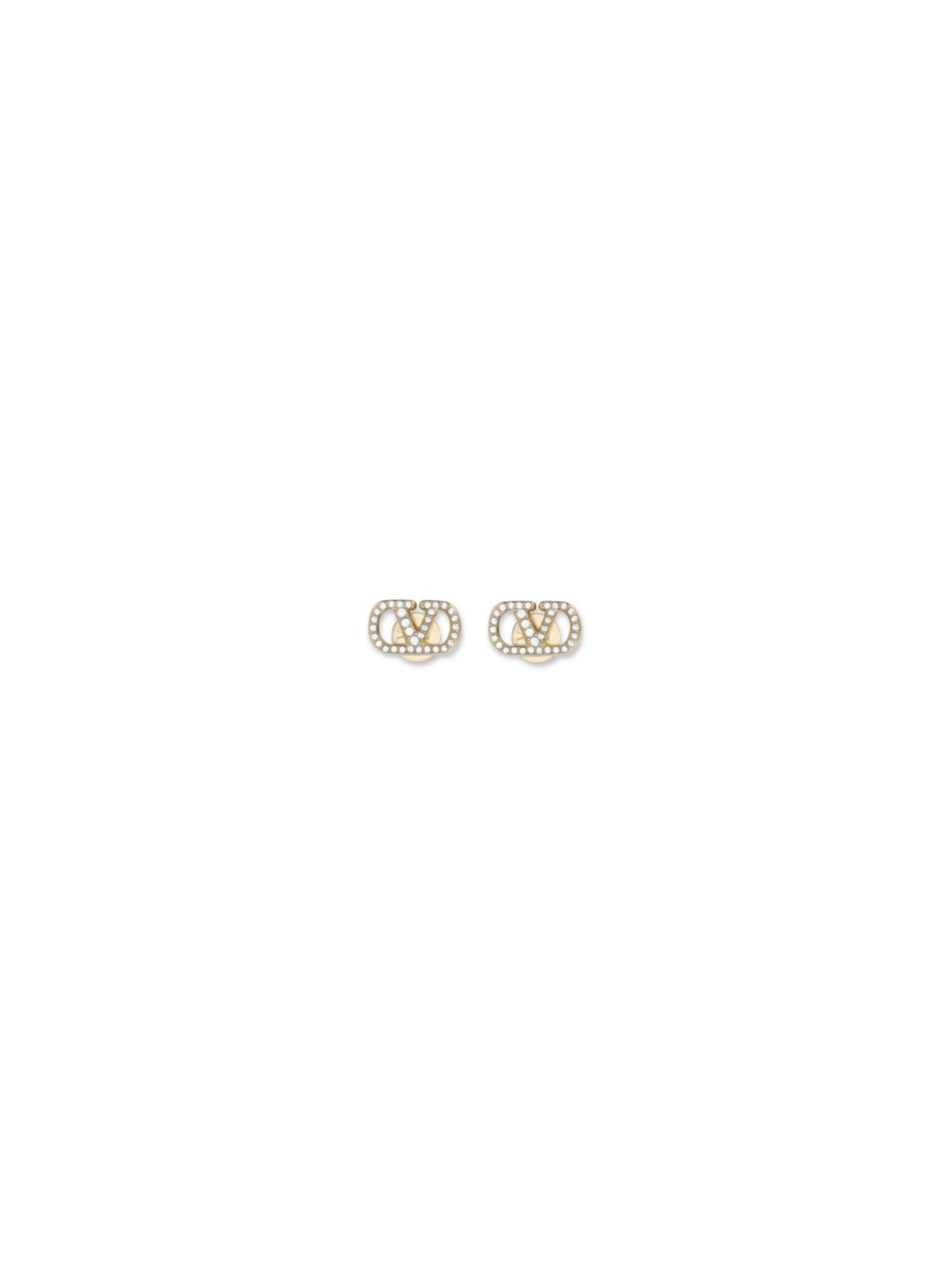VALENTINO GARAVANI VLogo Signature Earrings in metal and Swarovski crystals