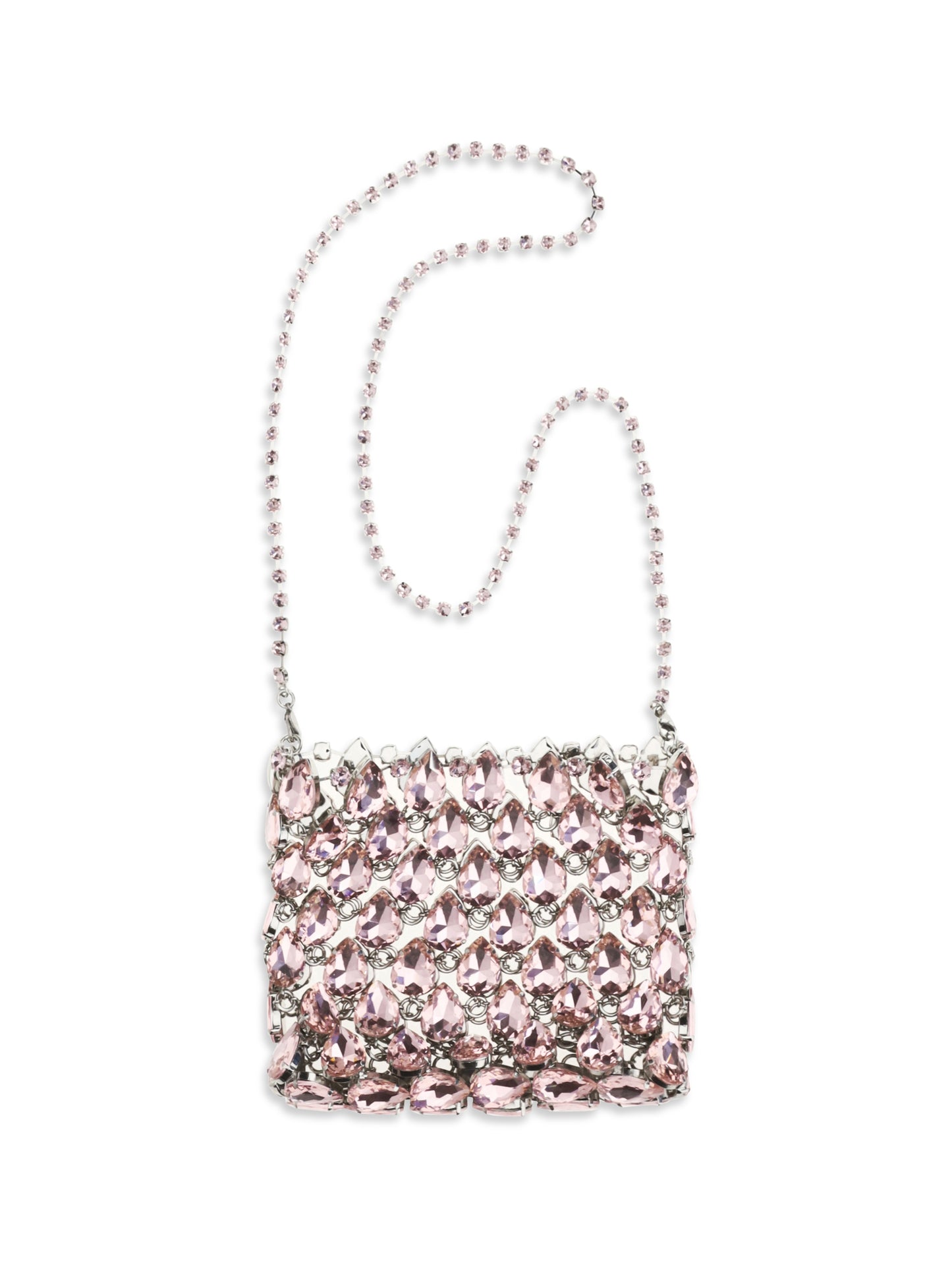 SELF-PORTRAIT Crystal mesh Pouch