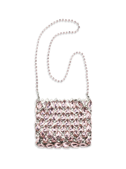 SELF-PORTRAIT Crystal mesh Pouch