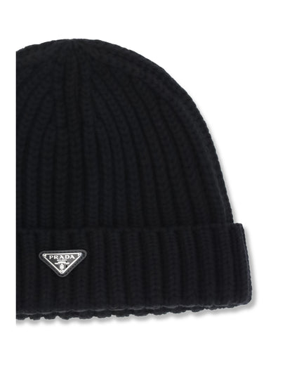 Prada Virgin wool Beanie Hat - Black