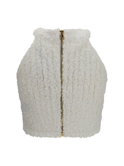 BALMAIN Sleeveless crew neck Top