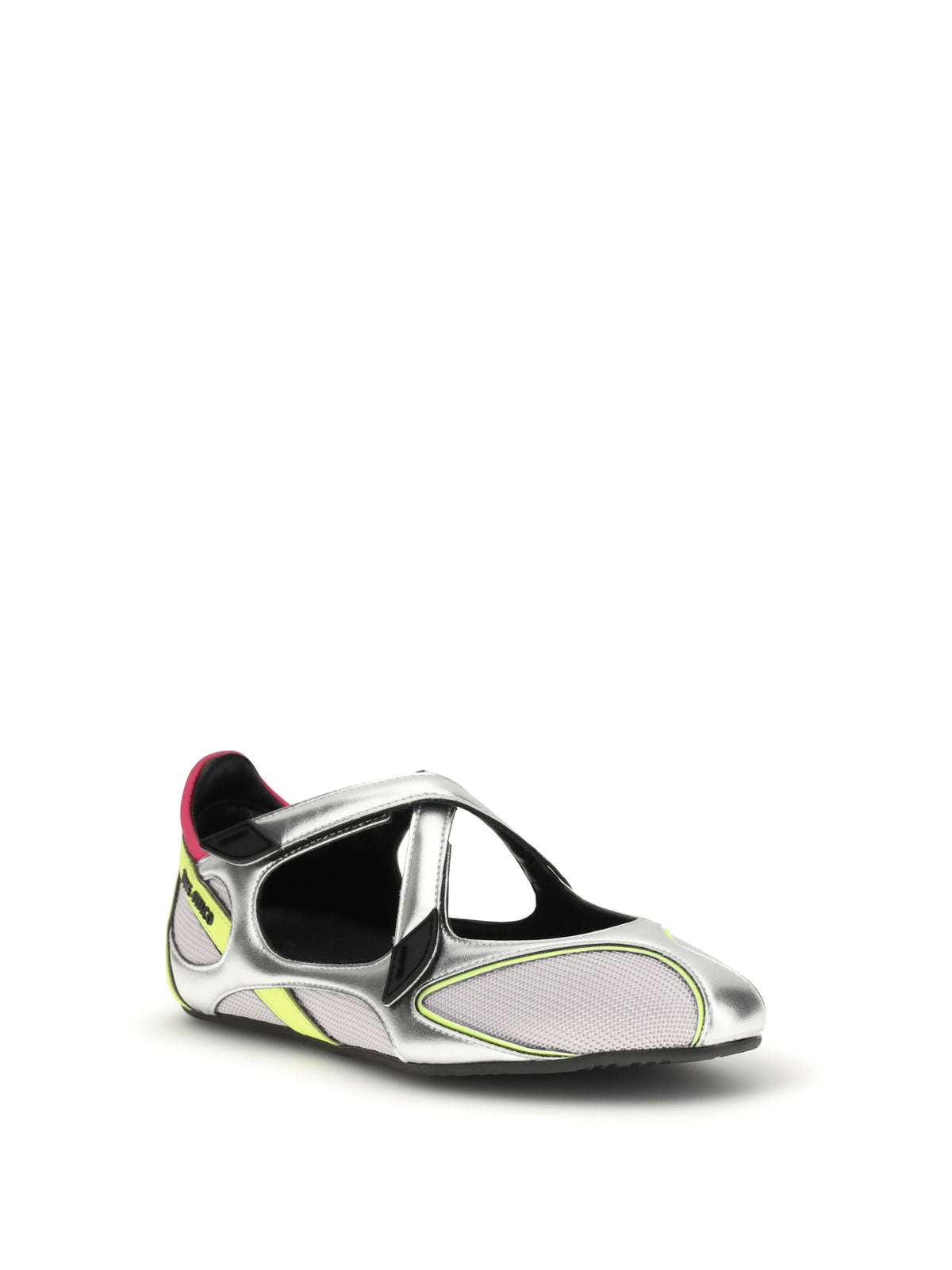 The Attico Floor 01 Ballerinas - Holographic Silver