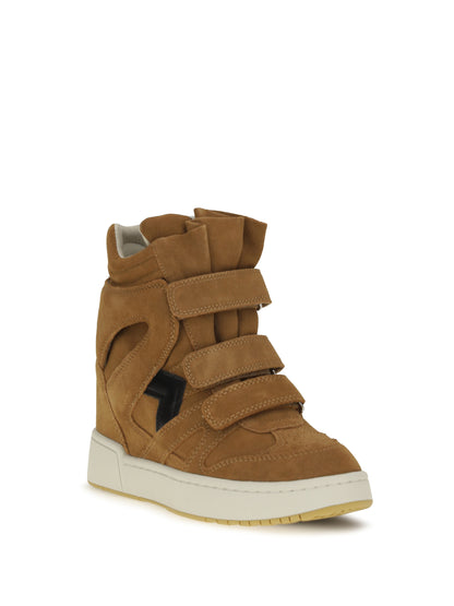 Isabel Marant Leather Sneakers - Cognac / Black