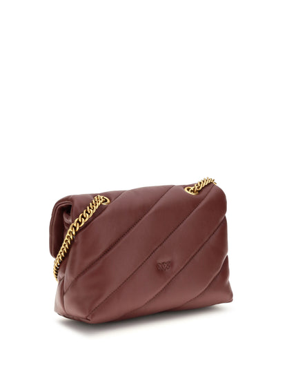 Pinko Love Mini Puff Shoulder Bag - Ribes Intenso-Antique Gold