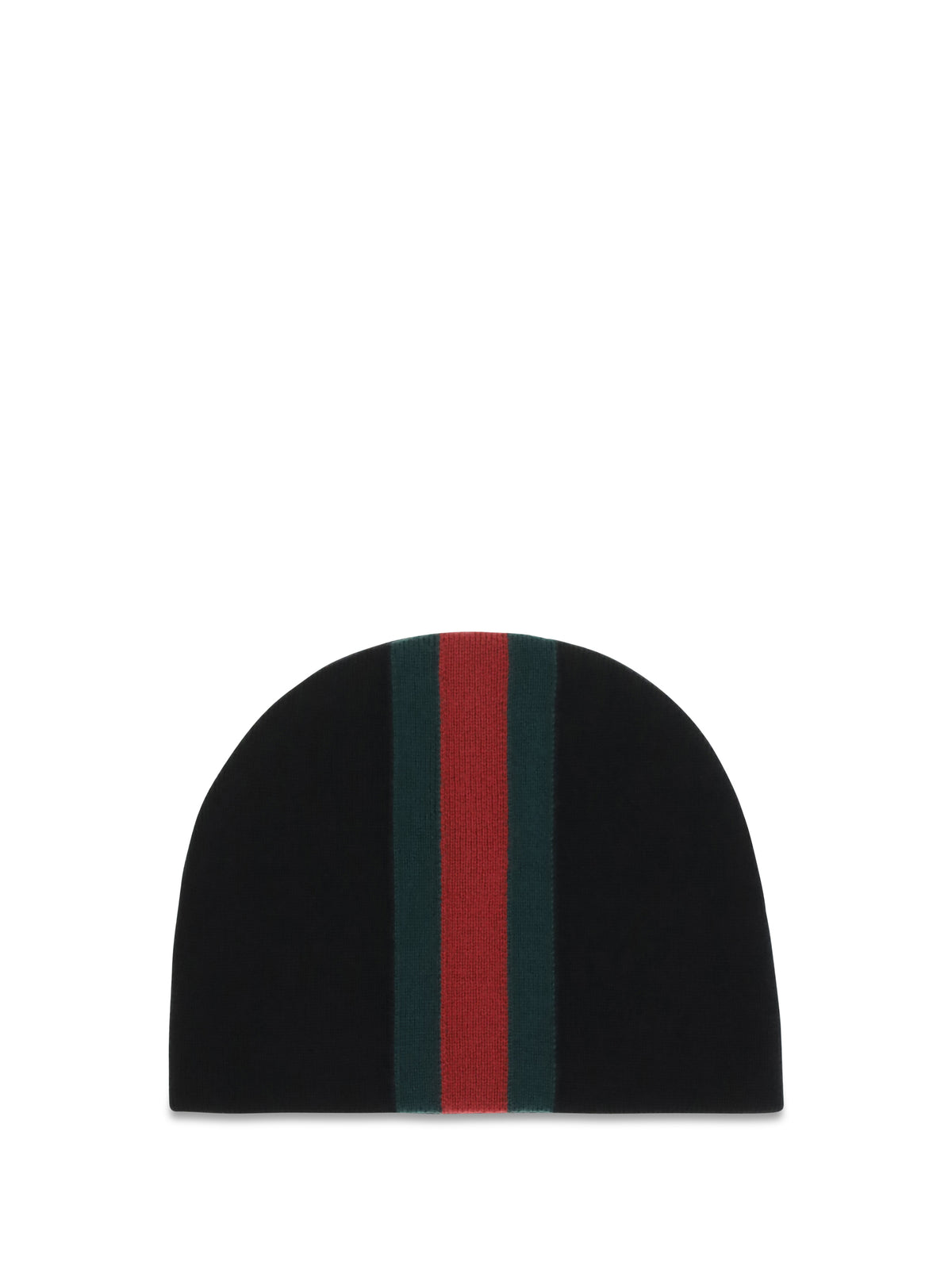 Gucci Web stripe Beanie - Black/Dark Green
