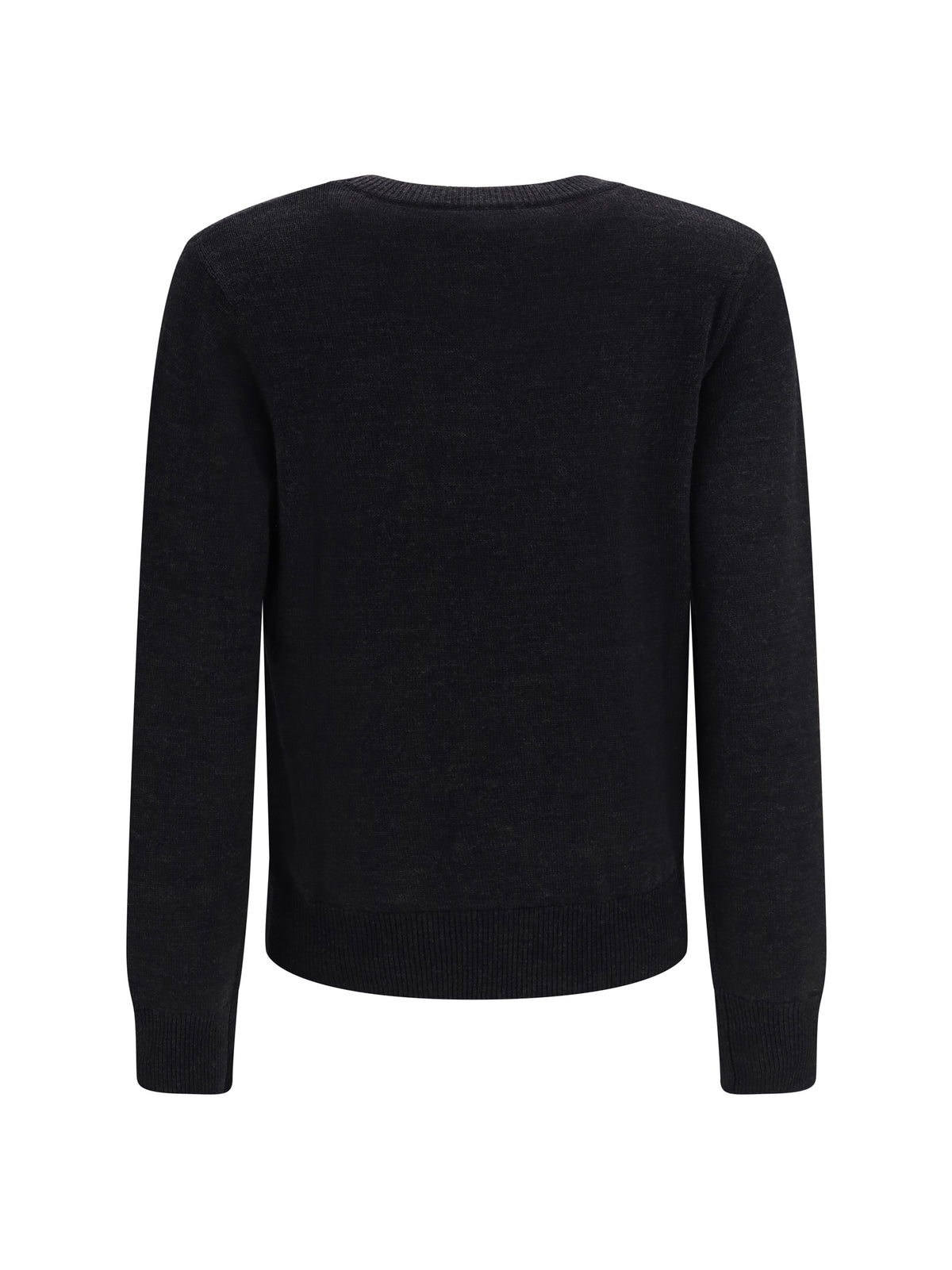 Ganni Wool Sweater with crochet flower - Phantom