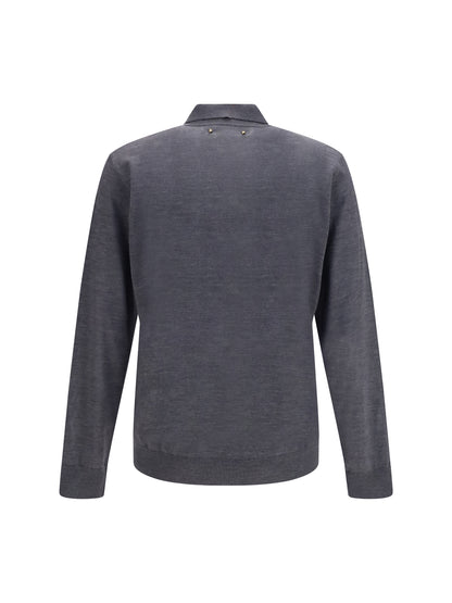 Golden Goose Virgin wool Polo Shirt - Anthracite